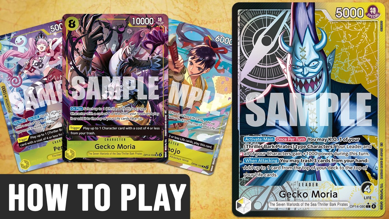 Как играть в Black Yellow Geck Moria - One Piece TCG