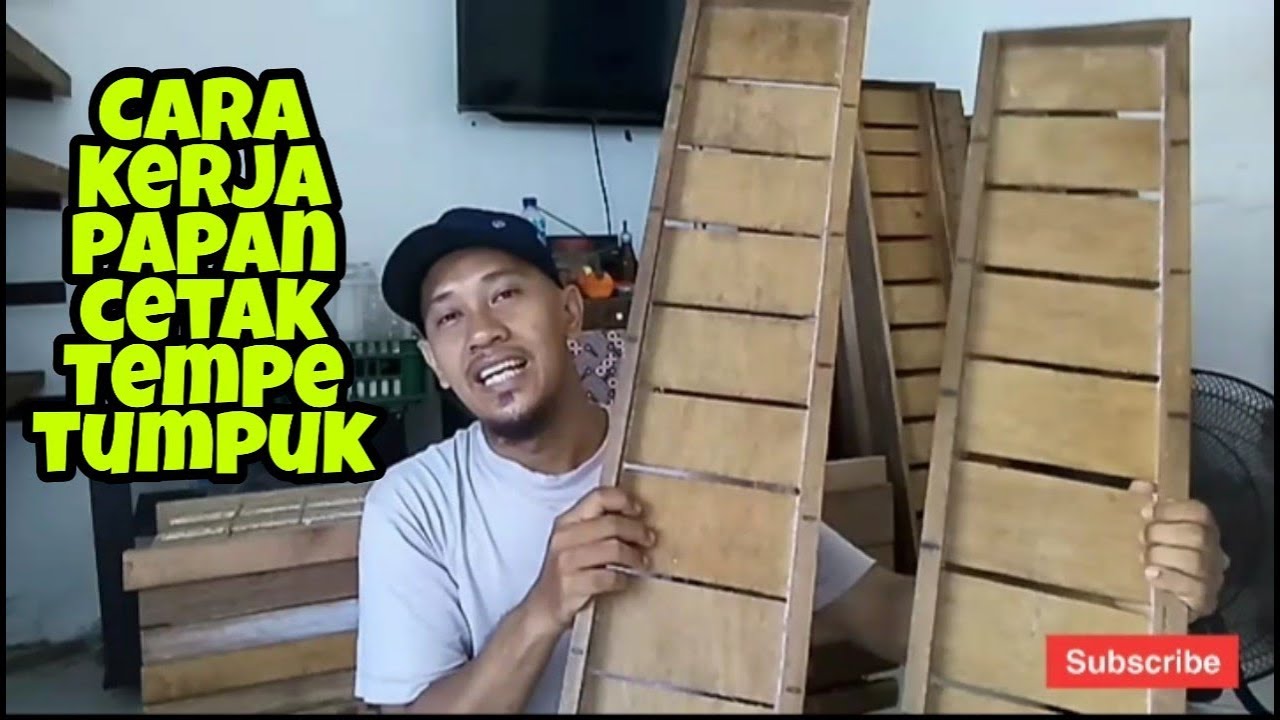 Cara kerja papan cetak tempe tumpuk khas Surabaya Jawa timur