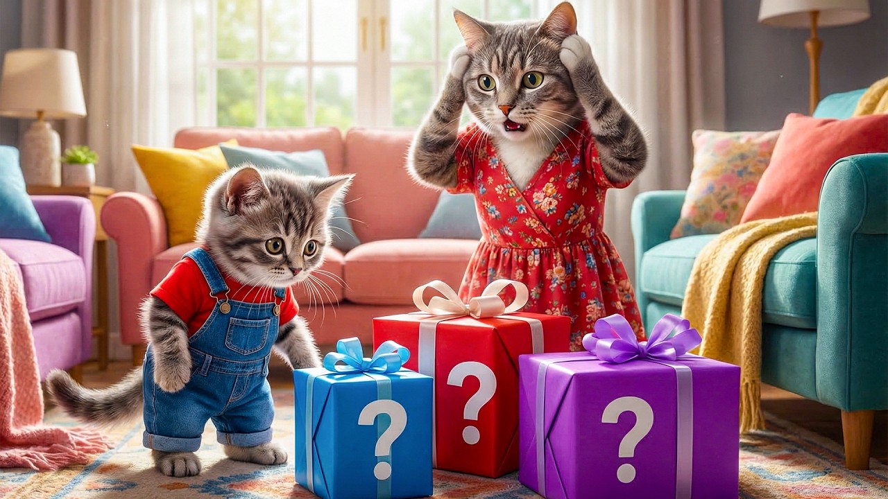 Ginger Kitten Breaks Its Savings to Buy a Surprise Gift for Mama Cat! 😱🎁🐾