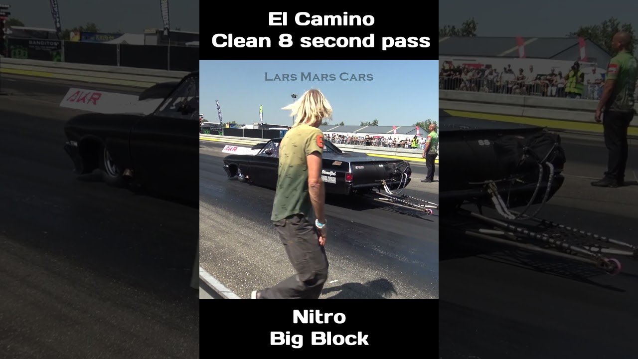 Nitrous El Camino Clean 8 second pass #dragrace #musclecar #nitro