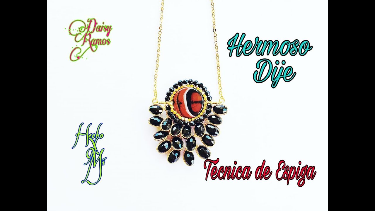 #daisyramosyoutube Hermoso Dije Técnica de Espiga Alambrismo