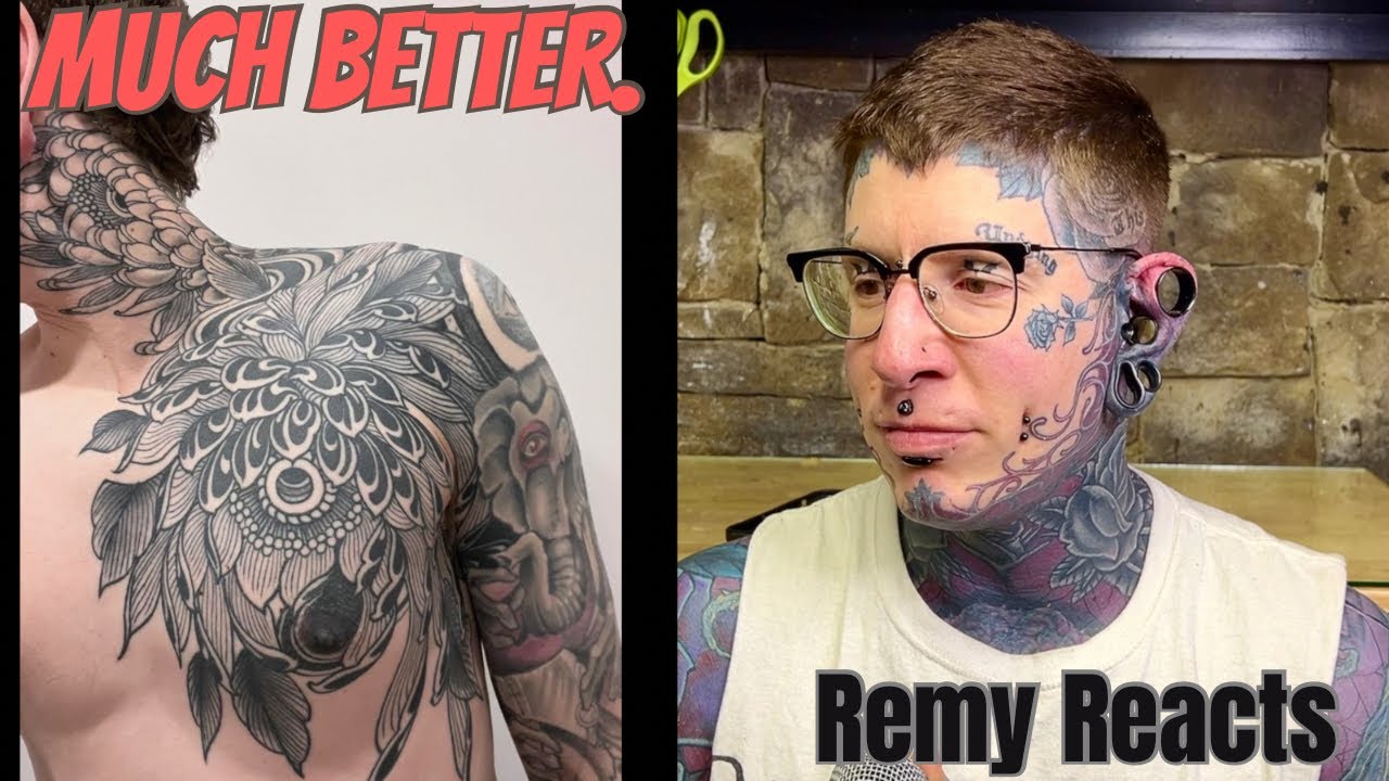 Remy Reacts to blackwork tattoos #7 #tattoo #ink #inked