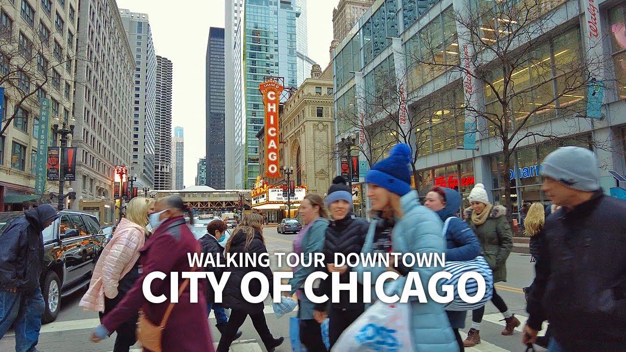 [4K] CHICAGO - Walking Tour Downtown Chicago, State Street & Jackson Boulevard, Illinois, USA