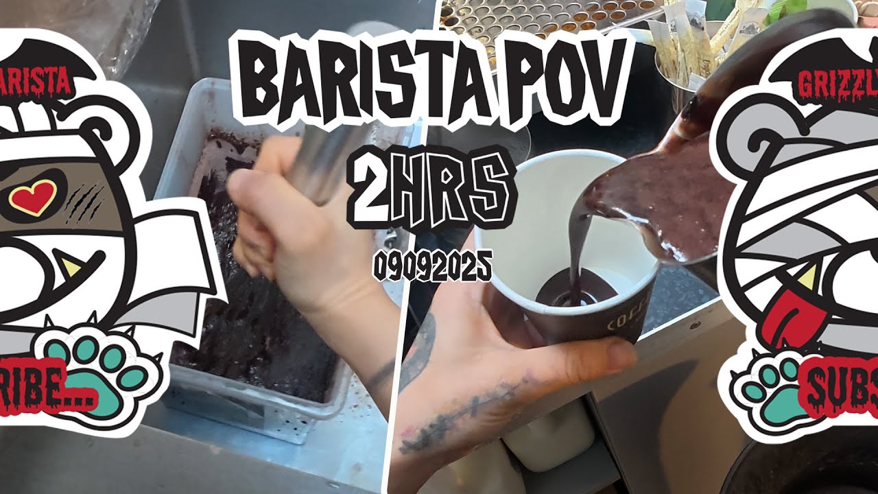 Spooky Coffee Time 👻 | Barista POV | Making Chocolate sauce🍫