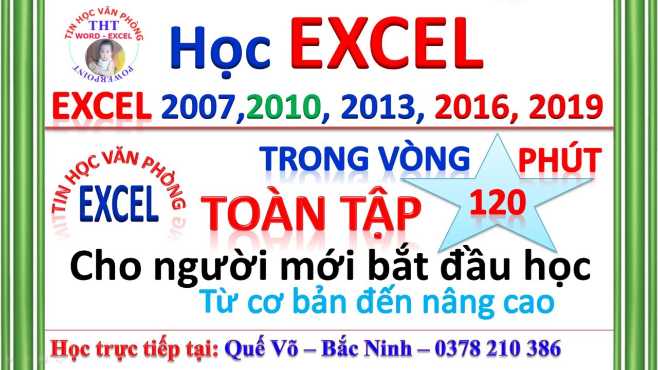 Học excel - Tự học Excel cho Người mới bắt đầu | Tin học văn phòng excel