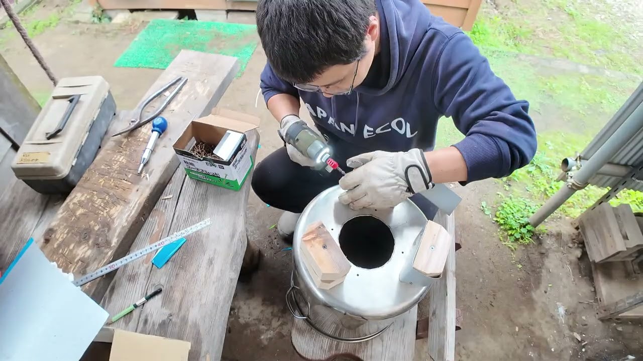 無煙薪ボイラーを作る2025 part1 ウッドガスストーブ制作編