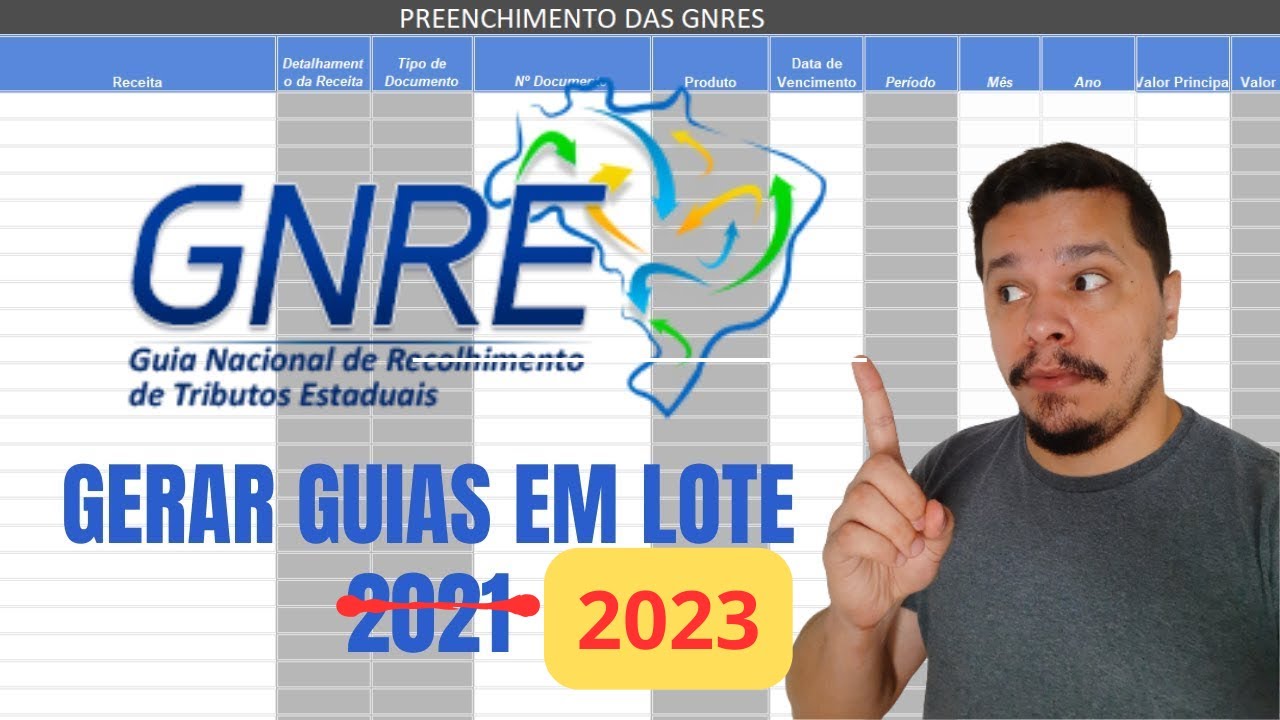 Planilha Emissão GNRE em Lote - Receitas: 100102 e 100110 - ICMS Consumidor Final Não Contribuinte