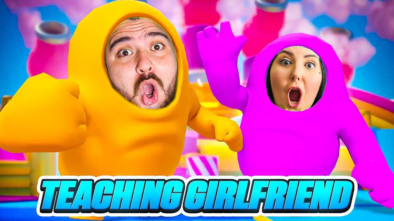 I Taught My Girlfriend How To Play Fall Guys!