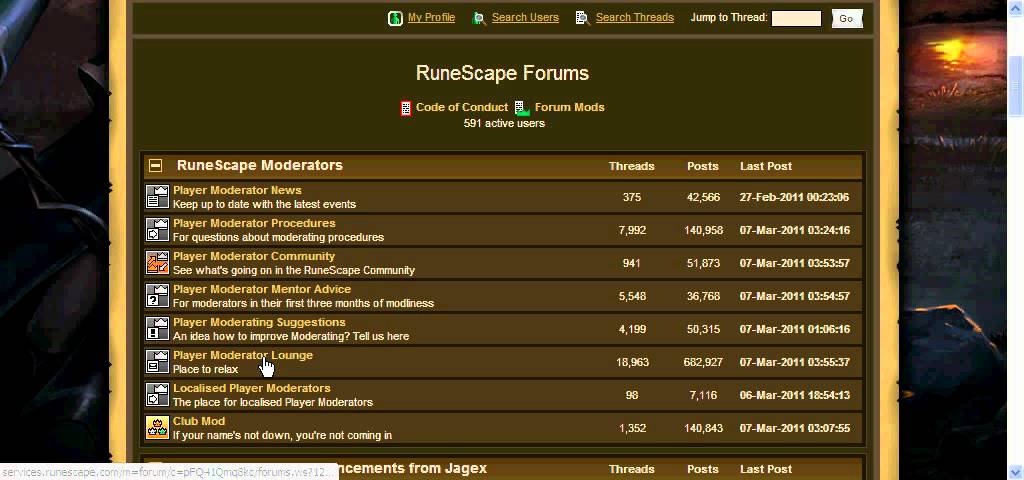 RS Player Moderator Forums