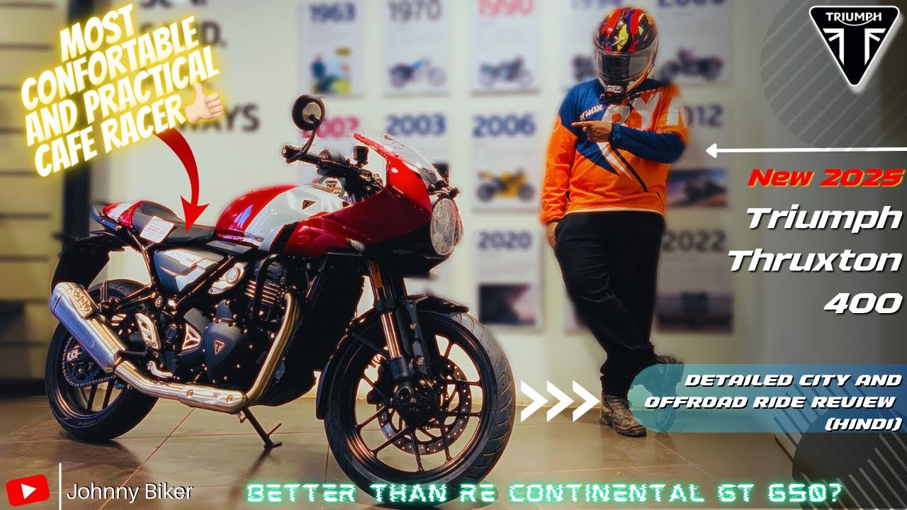 More Comfortable & Stable than Royal Enfield GT 650🔥| 2025 TRIUMPH THRUXTON 400 Detailed Ride Review