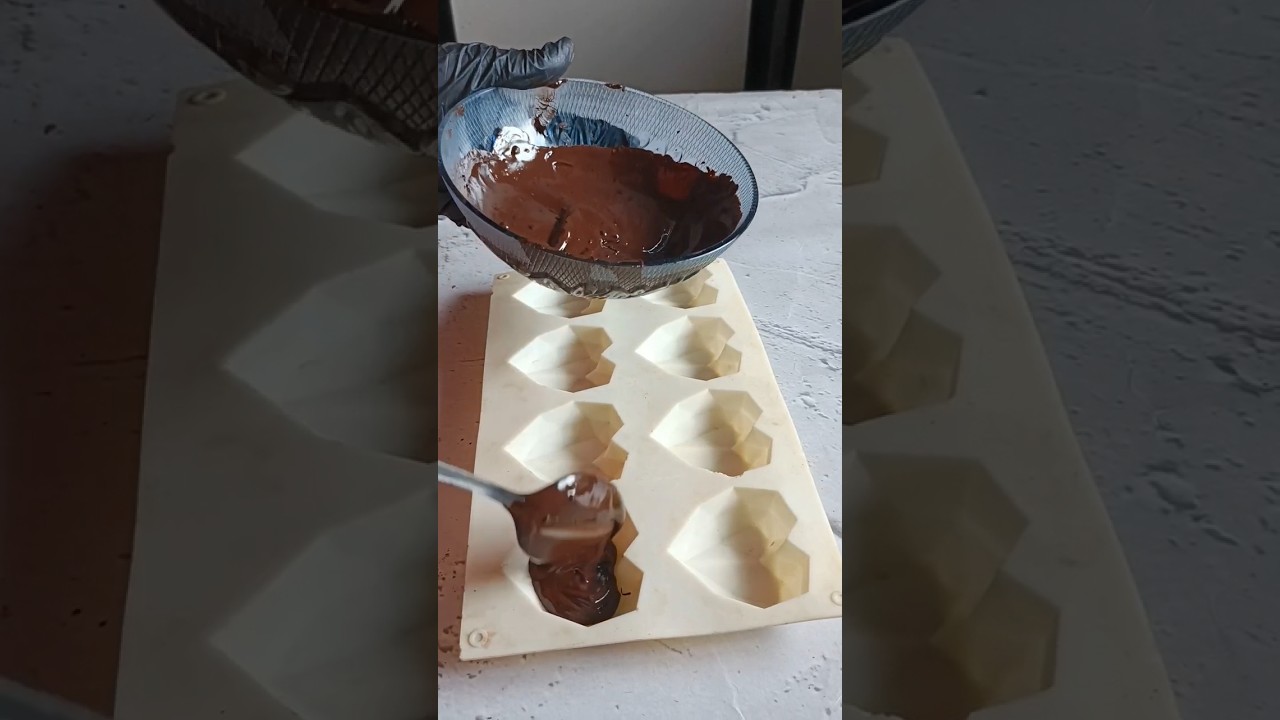 How to make Easy Geometric heart chocolate at home#chocolate #like #fyp #trending #viral #shorts