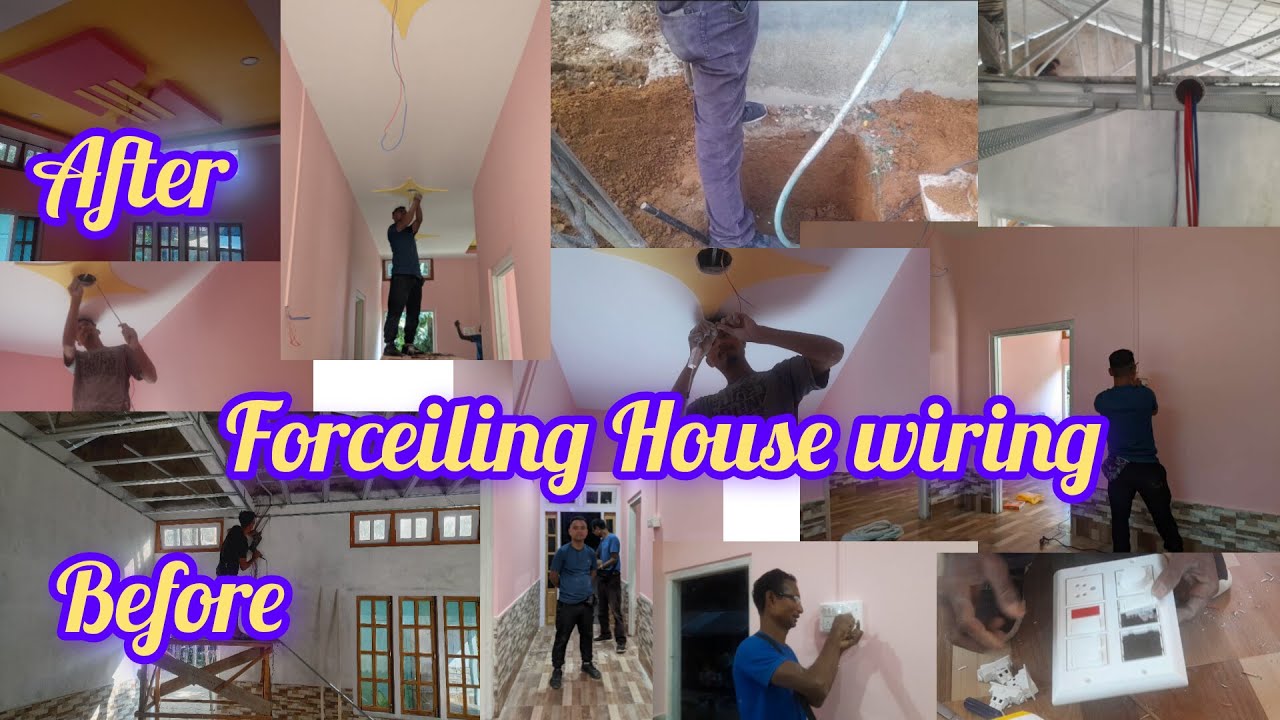 #Forceiling House Wiring by pipe