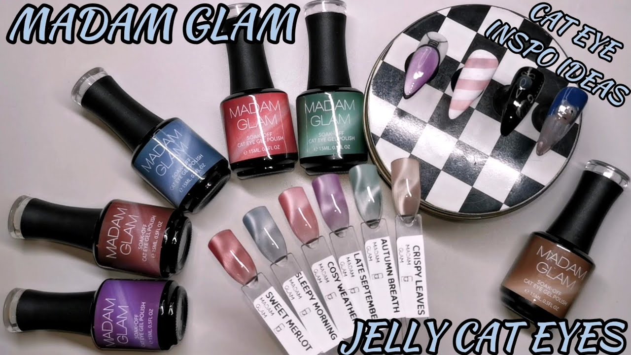 MADAM GLAM CAT EYE GEL POLISH COLLECTION | Magnetic nail art designs