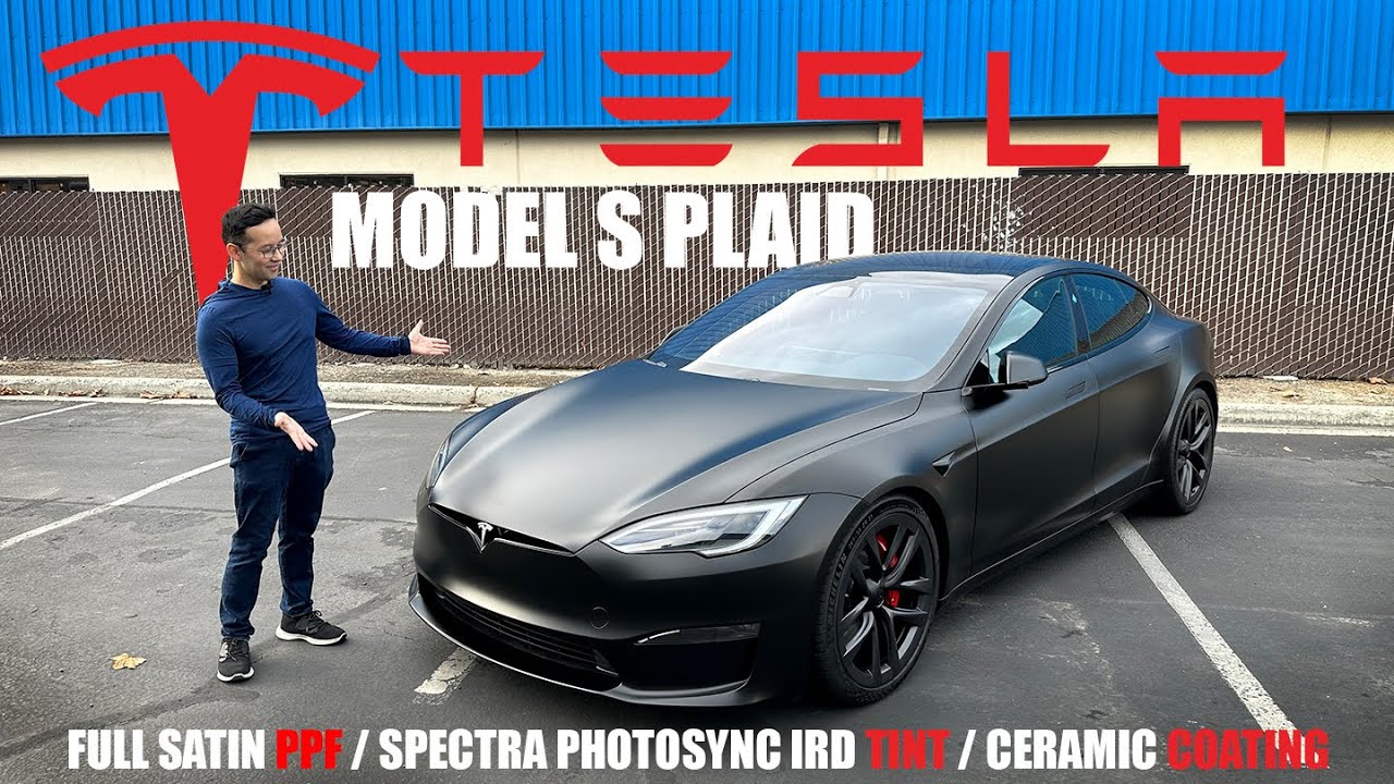 NEW Tesla Model S PLAID | Full Satin PPF + Spectra Photosync Tint + Coating