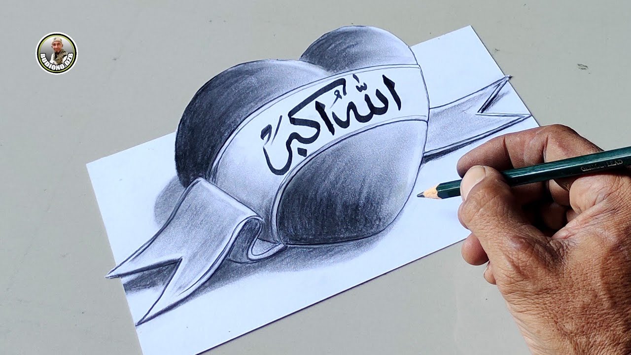 Cara membuat gambar love 3d diatas kertas