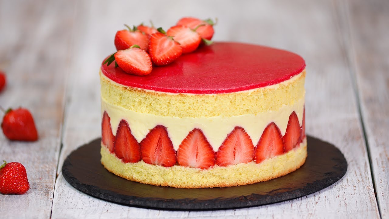 Strawberry Fraisier Cake Recipe