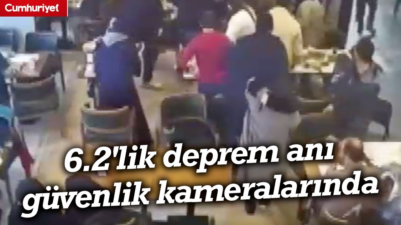İstanbul'daki 6.2'lik deprem anı güvenlik kameralarına yansıdı