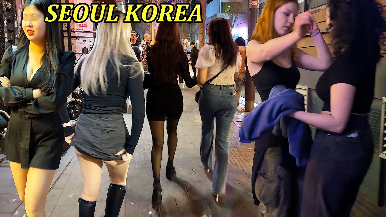 [4K 토요일 밤에 홍대는 정말로 멋지네요 😎😎😎] 요즘 최고의 핫플 답네요 😲😲😲HONGDAE/SEOUL/KOREA/JUST WALK