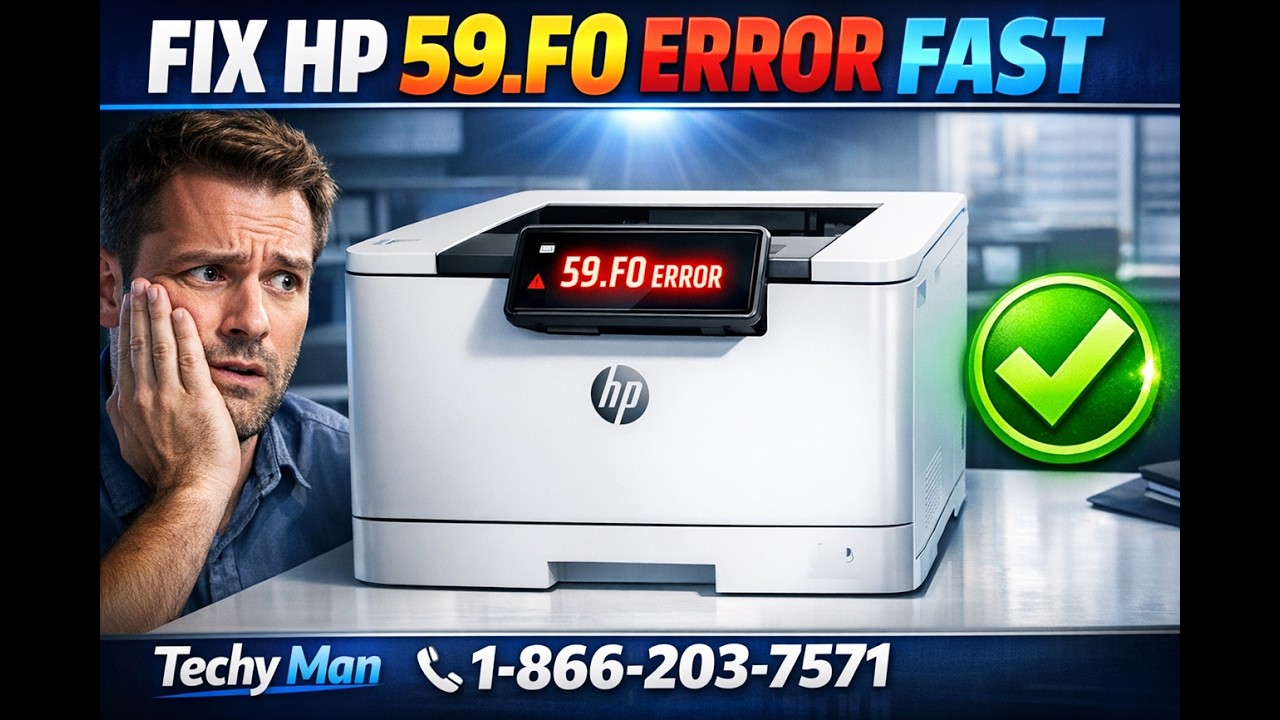 How to Fix HP Printer Error Code 59.F0 | Easy Step-by-Step Guide | Techy Man