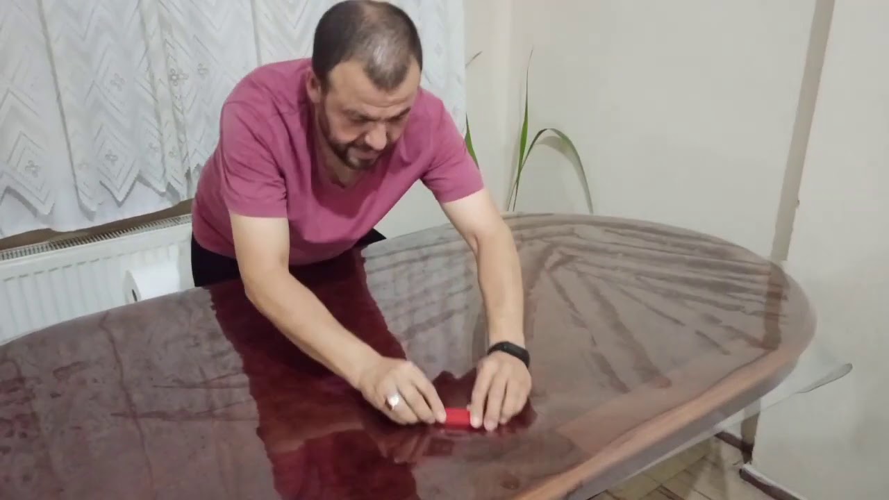 Kalın Pvc Kaymaz Masa Örtüsü Koruyucu