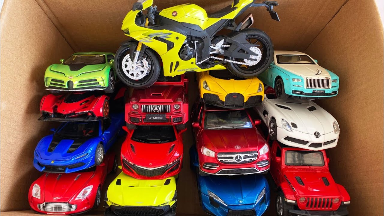 Коробка, полная литых моделей автомобилей, машинки Top Toys, Bugatti, Rolls Royce, Lamborghini, S...