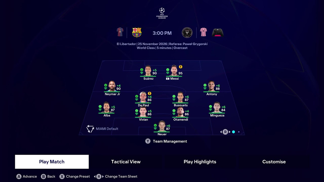 Inter Miami in Preimer League - Messi, Suarez, Neymar FC 26