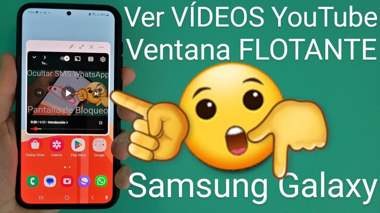 📱📹 Como PONER YOUTUBE en VENTANA FLOTANTE SAMSUNG PASO a PASO