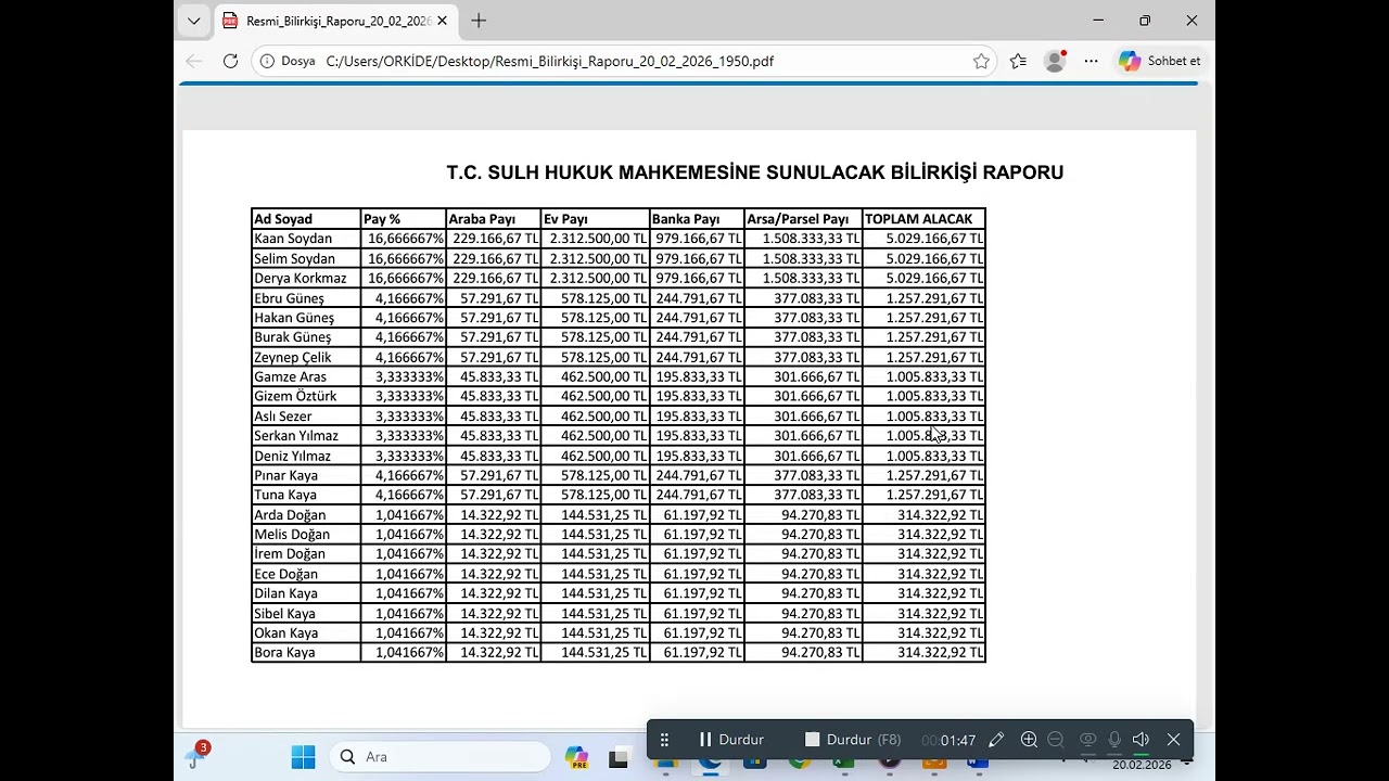 Avukatlar İçin Miras ve Tereke Hesaplama Otomasyon Sistemi | Excel VBA Hukuk Yazılımı