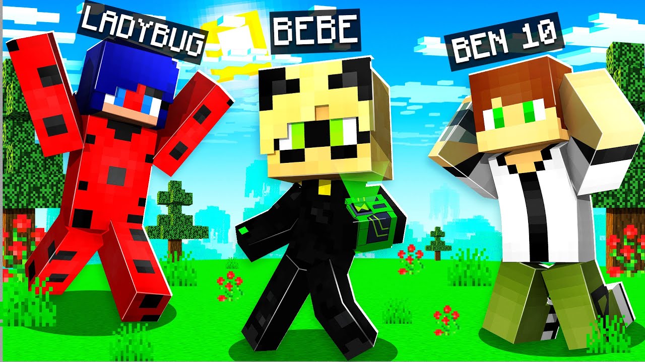 Who's Your Family? O FILHO DA LADYBUG E DO BEN 10 TEM O SUPER OMINITRIX no MINECRAFT