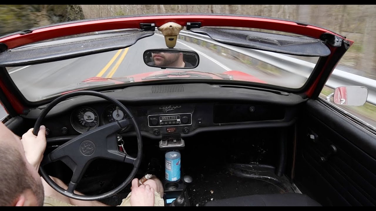 Driving a 1974 VW Karmann Ghia Convertible Autostick