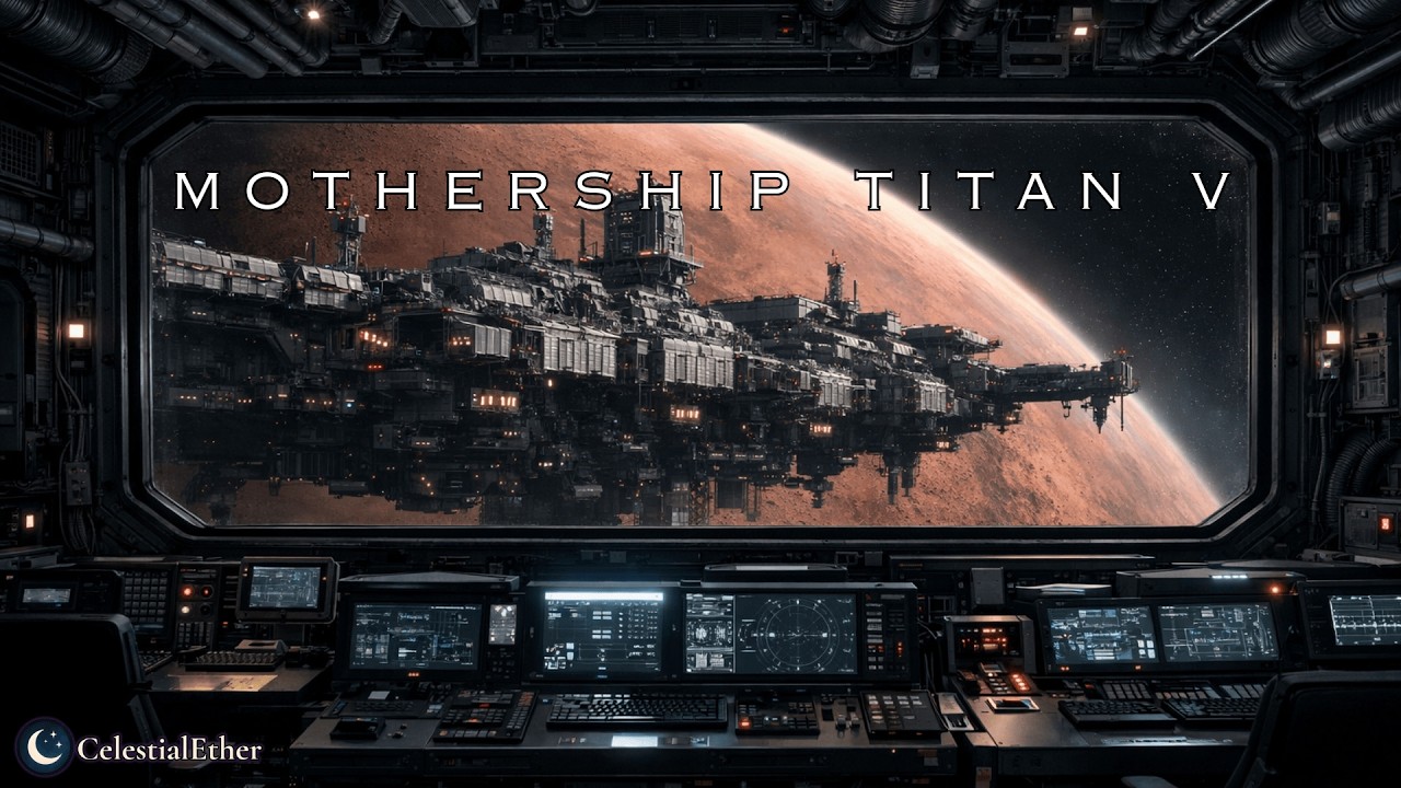 Mars Mothership Titan V | Space Ambient Music for Focus, Relax & Sleep | 6 Hours | 4K