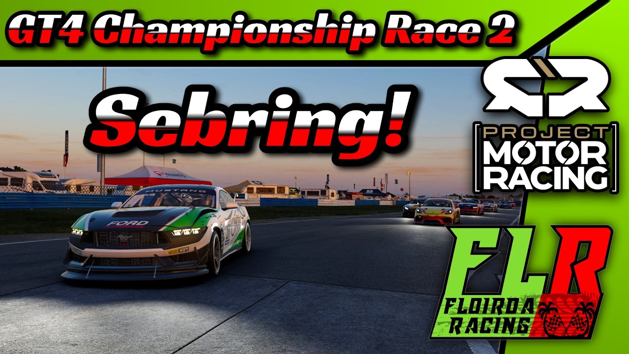 Вторая гонка чемпионата GT4 в Себринге! Режим карьеры в Project Motor Racing | TheCombustionGamer