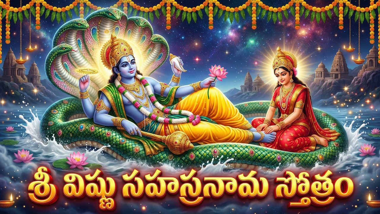 శ్రీ విష్ణు సహస్రనామ స్తోత్రం వింటే మీ ఇంట్లో సిరిసంపదలు కురుస్తాయి | Vishnu Sahasranamam Telugu
