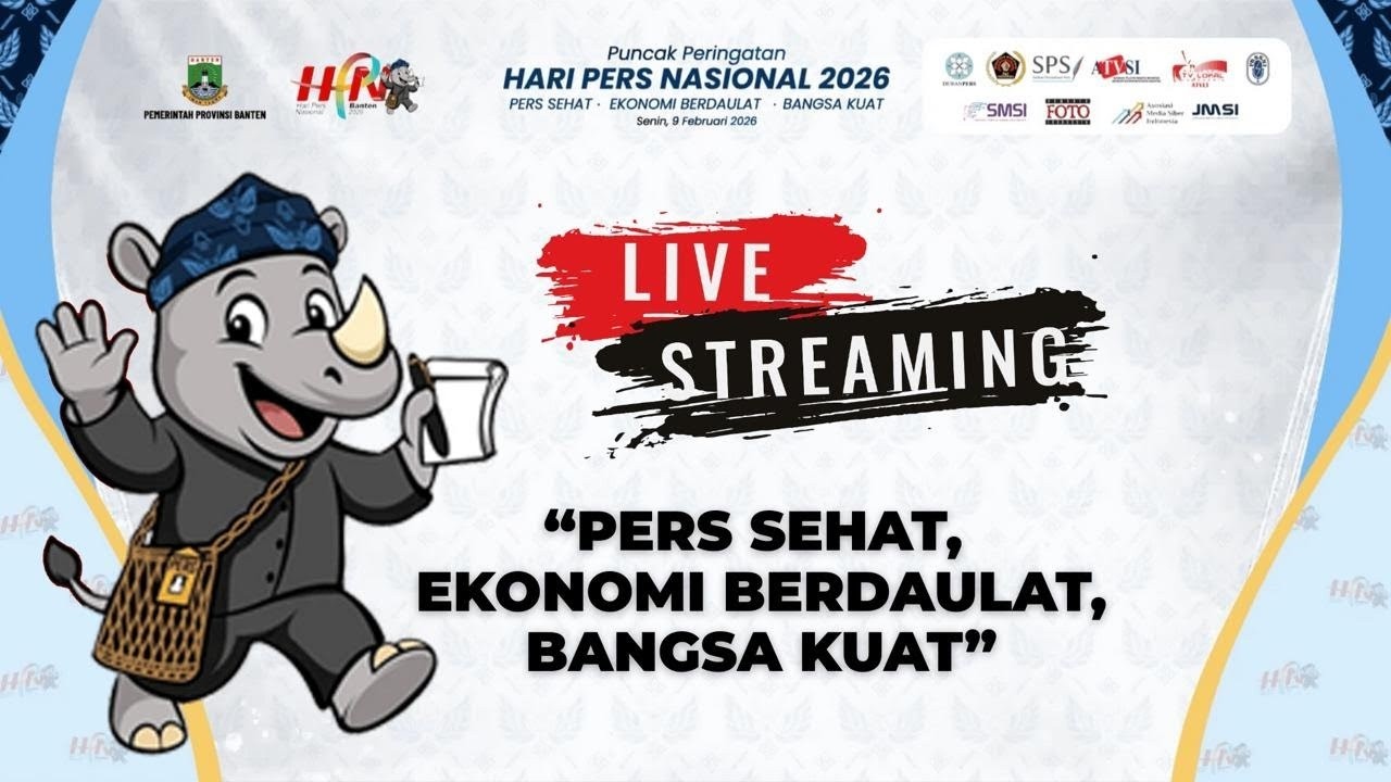 🔴LIVE: Puncak Peringatan Hari Pers Nasional 2026: Pers Sehat, Ekonomi Berdaulat, Bangsa Kuat!
