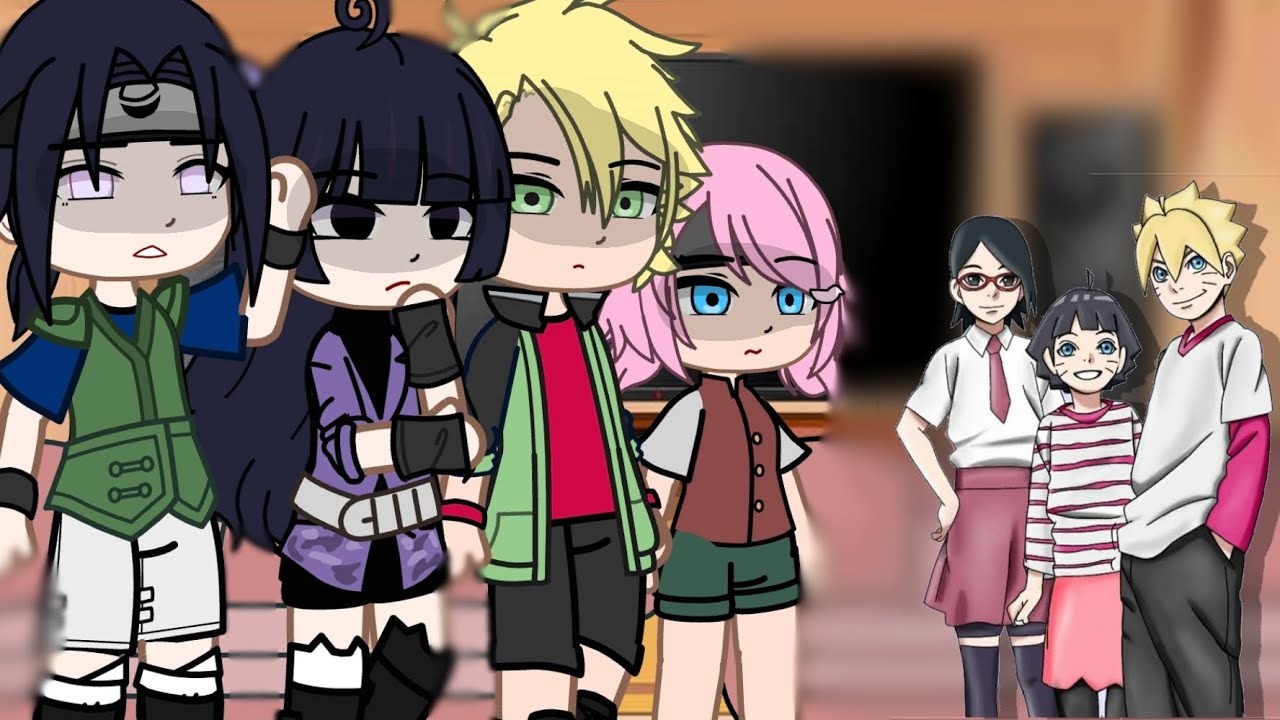 NARUSAKU AND SASUHINA CHILDREN REACT TO CANON || AU || FULL PART || GACHA CLUB || CRINGE ||