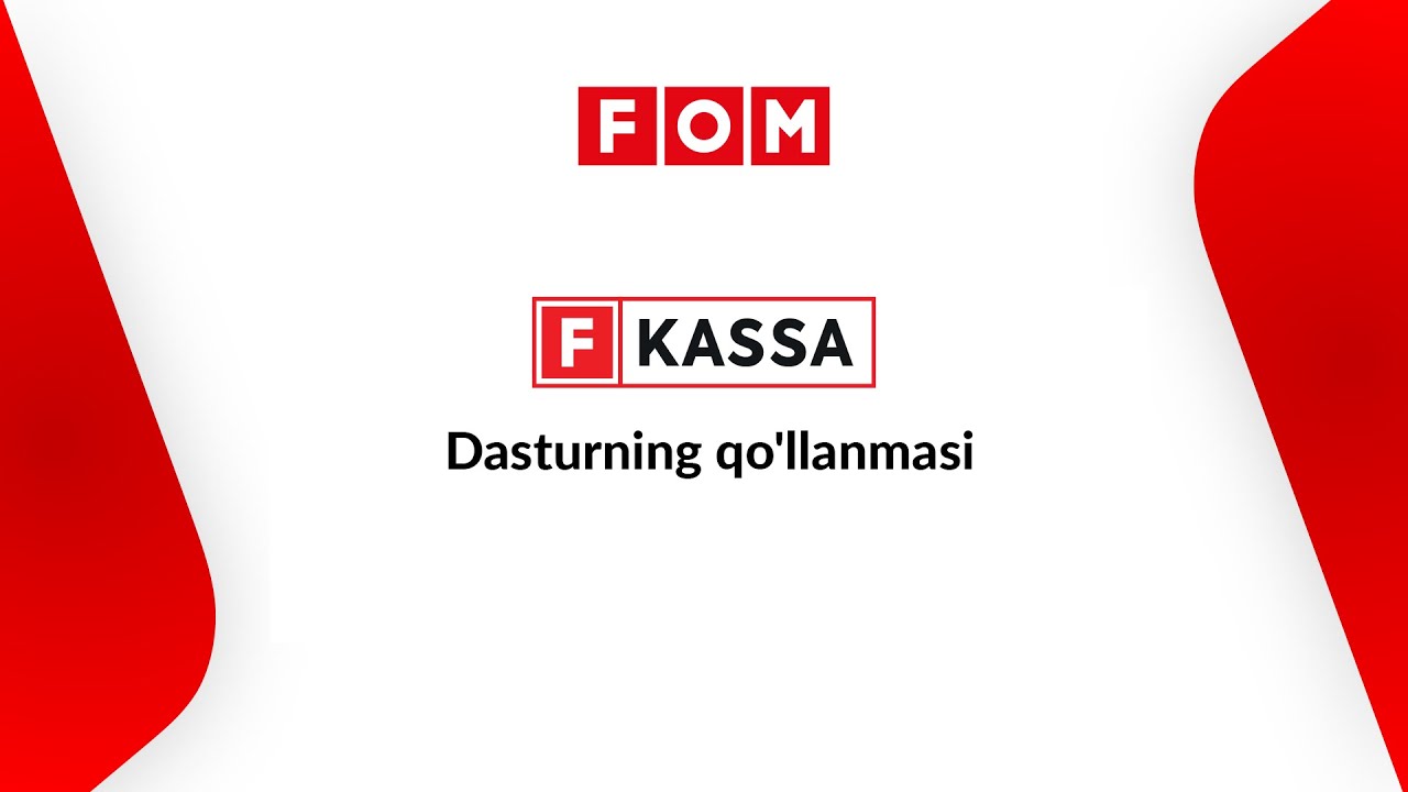 F-KASSA. Dasturning qo'llanmasi