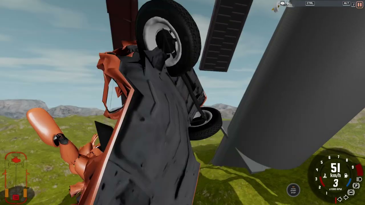 BeamNG drive   Ogromne schody!!!