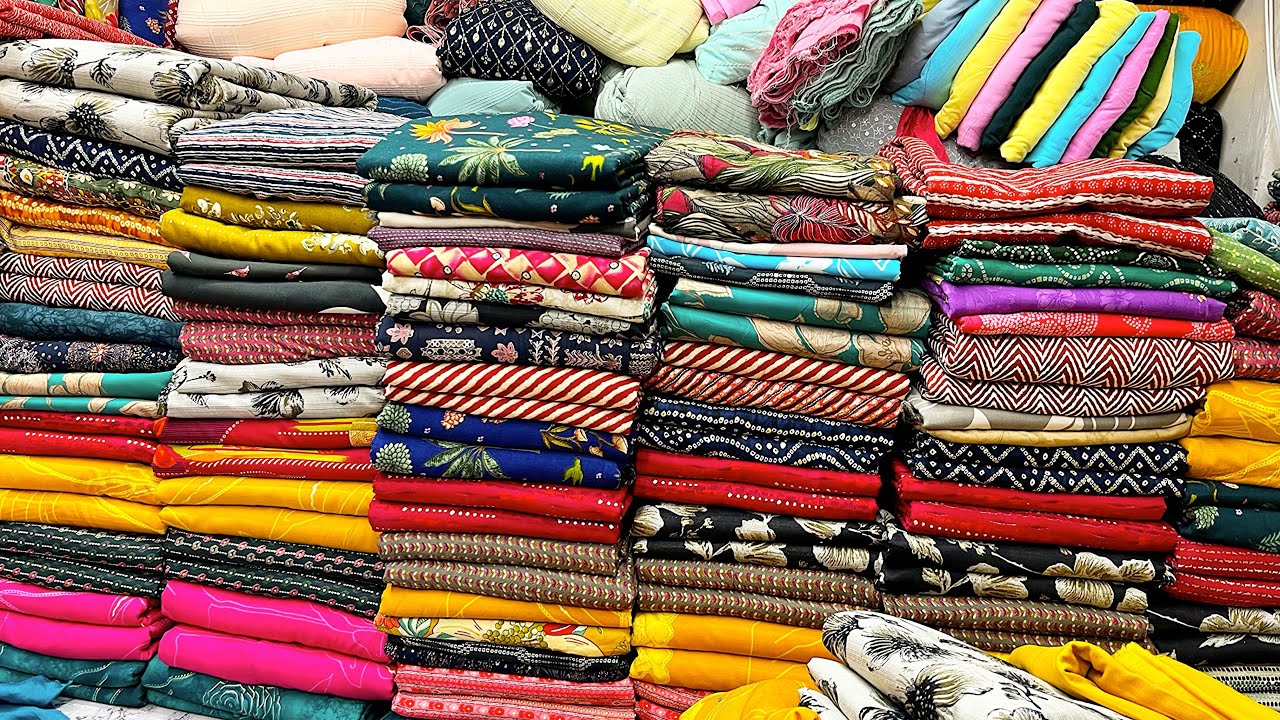 किलो से सस्ता कटपीस🤩|आधे दाम पर सब|cut piece wholesale market in Surat |cotton cut piece 