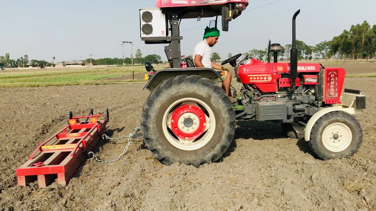 New Swaraj 855 Tractor new Suhaga ਫੁੱਲ ਸਫਾਈ