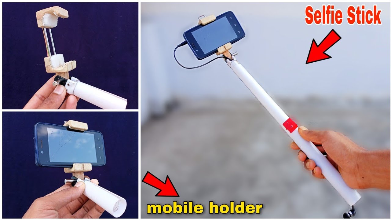 How to Make Mobile Mount for Tripod || How to Make Mobile Holder || Selfie stick