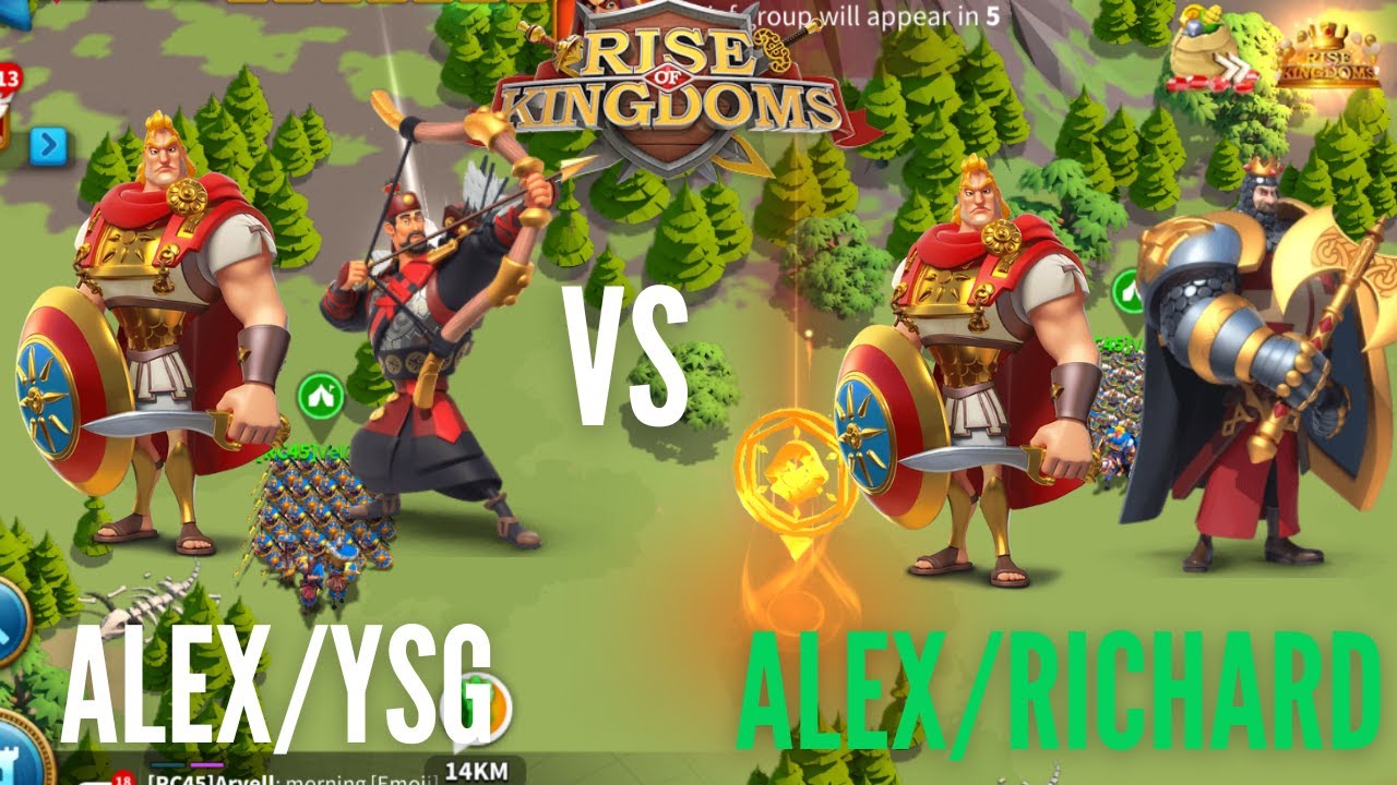 RISE OF KINGDOMS: ALEX YSG VS ALEX RICHARD TESTING