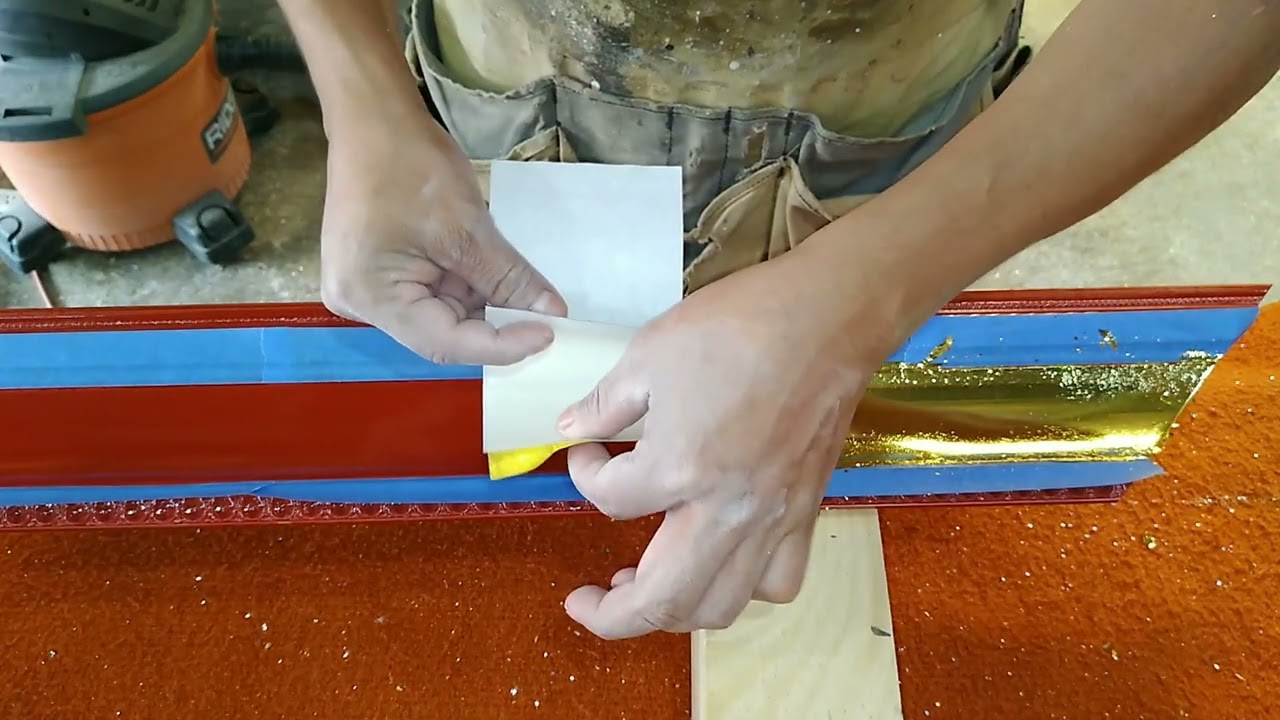 Cómo aplicar hoja (PAN) de oro y plata #tutorial,