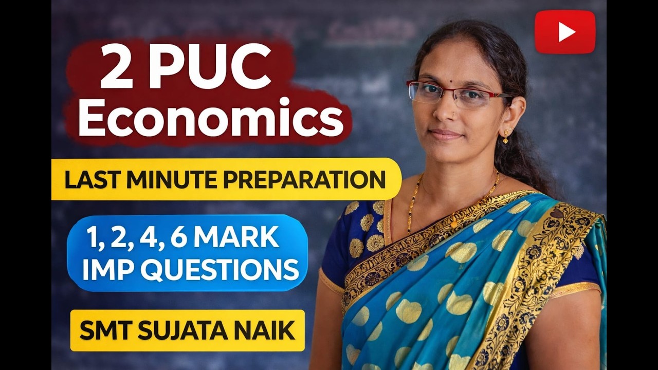 2PUC Economics. Last Minute Preparation. Imp 1,2,4,6 Marks Questions.