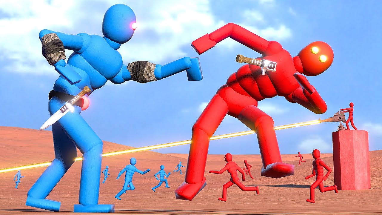 Battle of Ragdolls - Smart AI Cinematic NPC Wars (with active ragdoll physics)