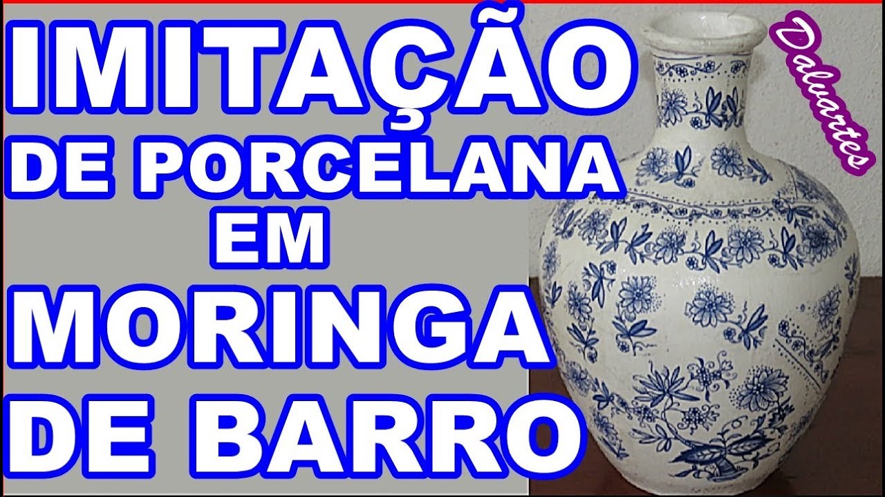 MORINGA DE BARRO VIRA UMA IMITAÇÃO DE PORCELANA