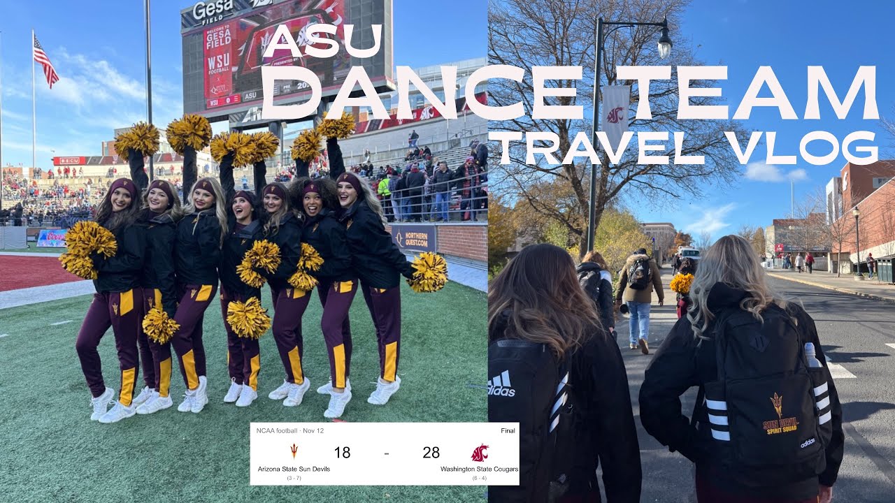 ASU DANCE TEAM: wsu away game travel vlog