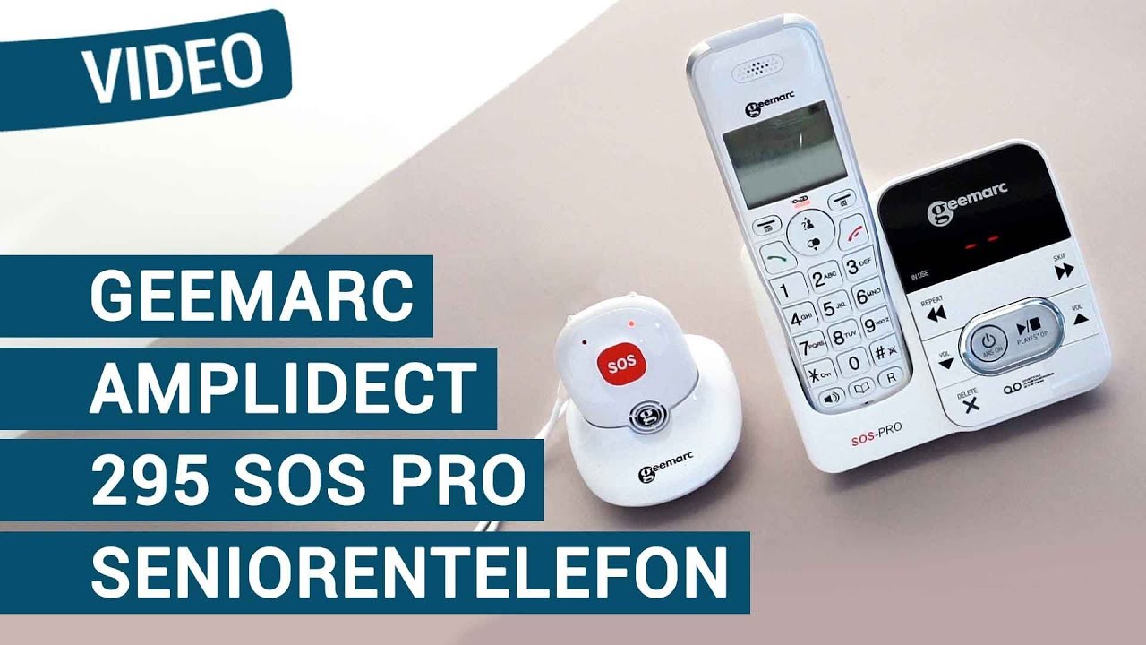 Geemarc AmpliDECT 295 SOS Pro Seniorentelefon mit Notruf-Mobilteil