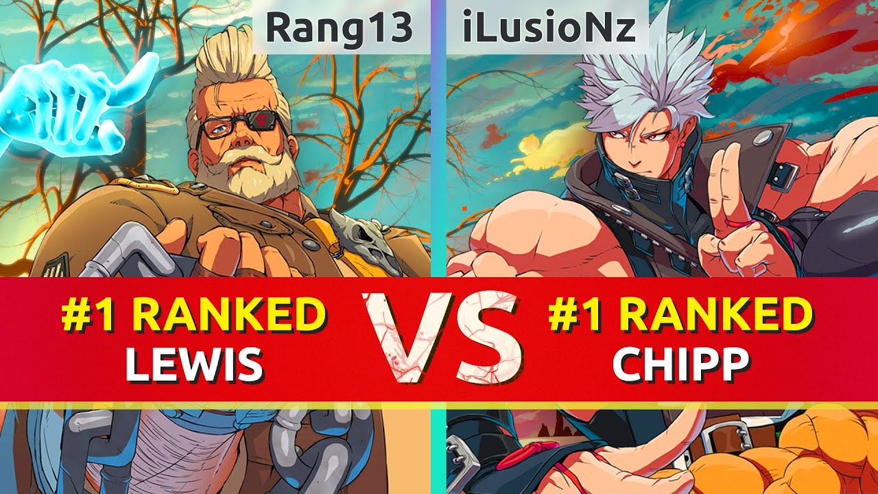 GGST ▰ Rang13 (#1 Ranked Goldlewis) vs iLusioNz (#1 Ranked Chipp). High Level Gameplay