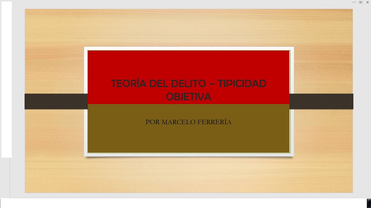 Tipicidad Objetiva