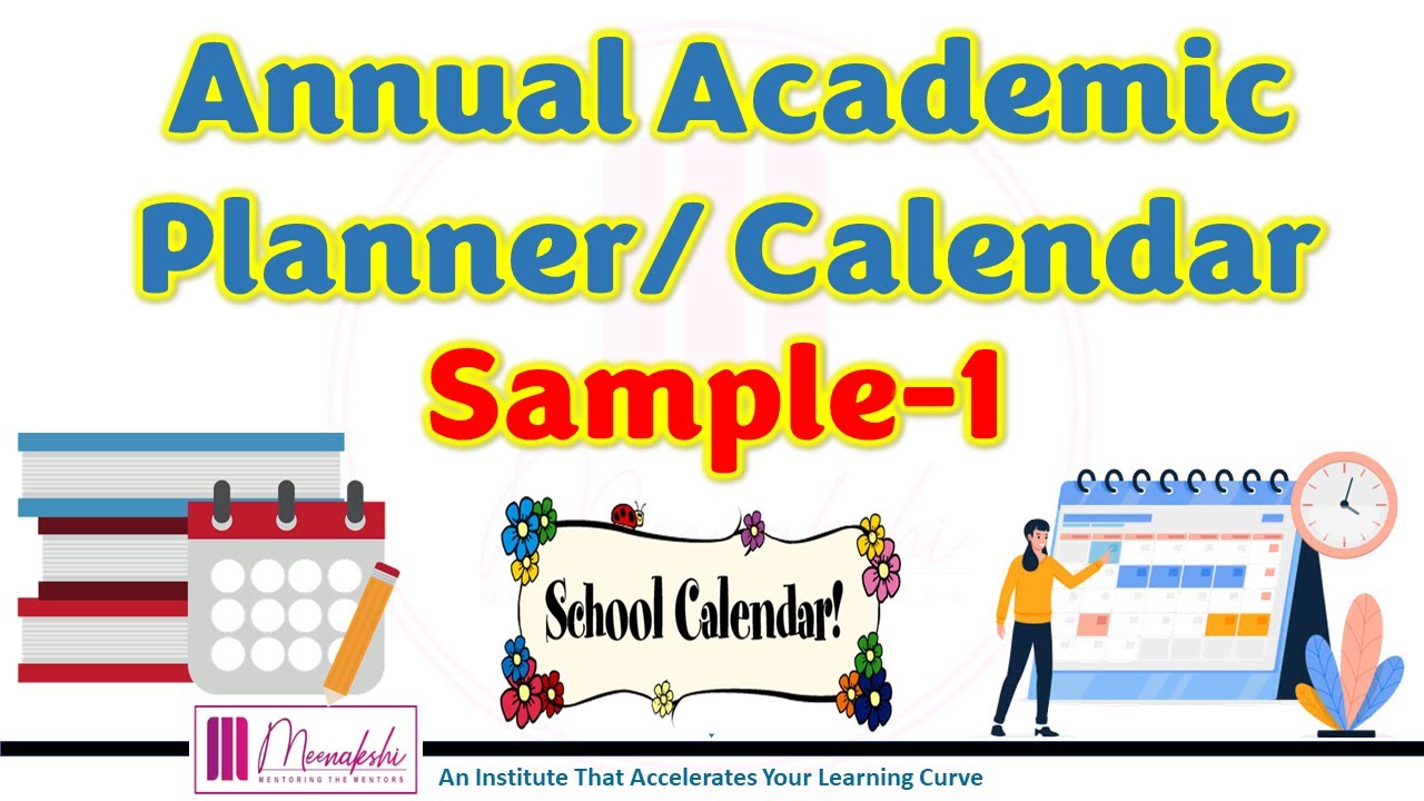 Annual Academic Planner/ Calendar (Sample 1) || Dr Meenakshi Narula